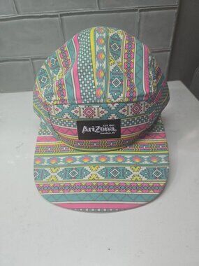 Arizona Iced Tea 5-Panel Aztec Hat with Leather Adjustable Strap Brooklyn NY
